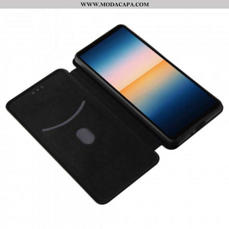 Capa De Celular Para Sony Xperia 5 III Flip Silicone De Carbono Colorido