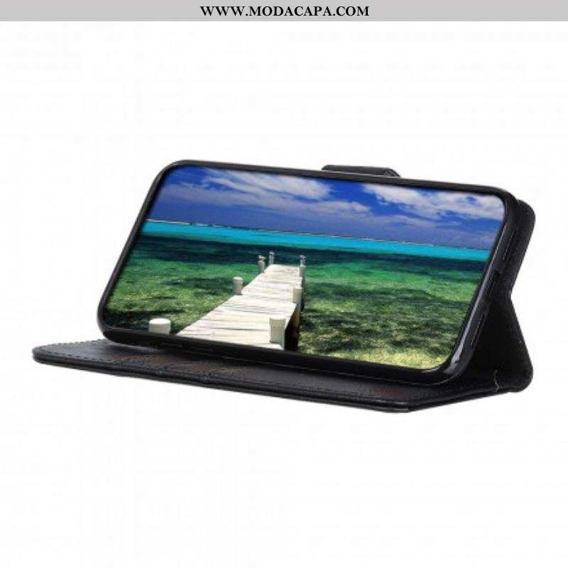 Capa Flip Para Sony Xperia 5 III Imitação De Couro Khazneh