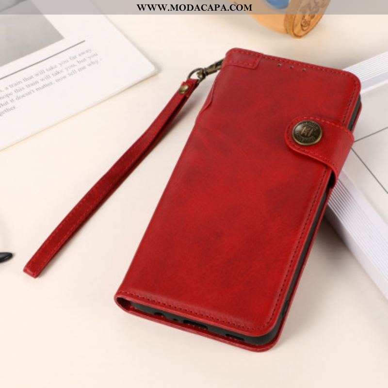 Capa Flip Para Sony Xperia 5 III Botão Magnético Khazneh