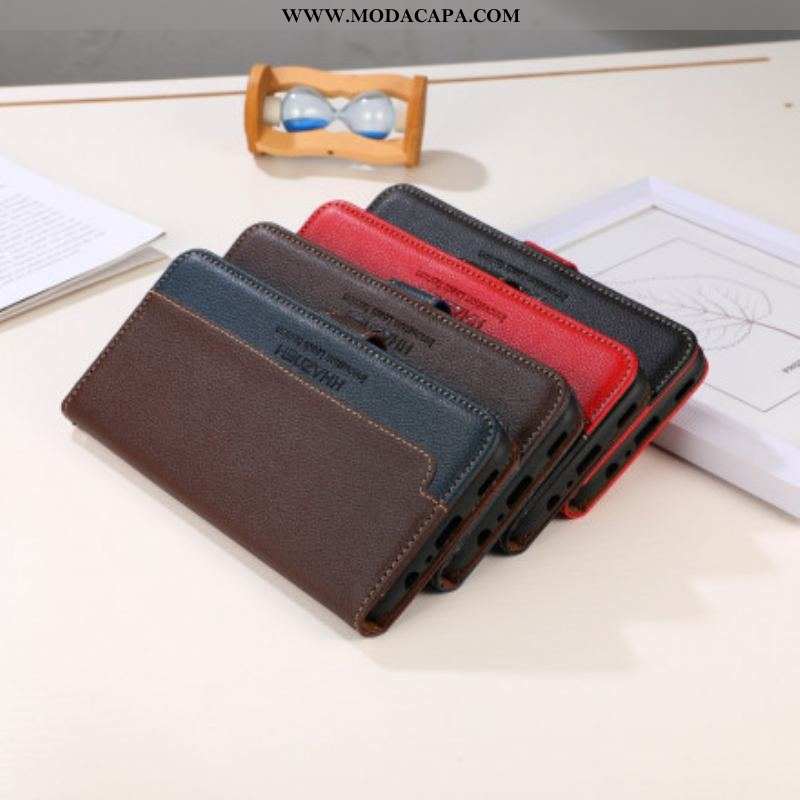 Capa Flip Para Sony Xperia 5 III Estilo Lichia Rfid Khazneh