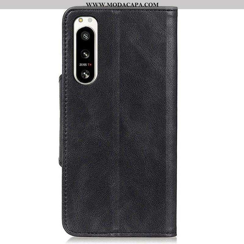 Capa Flip Para Sony Xperia 5 IV Botão Magnético