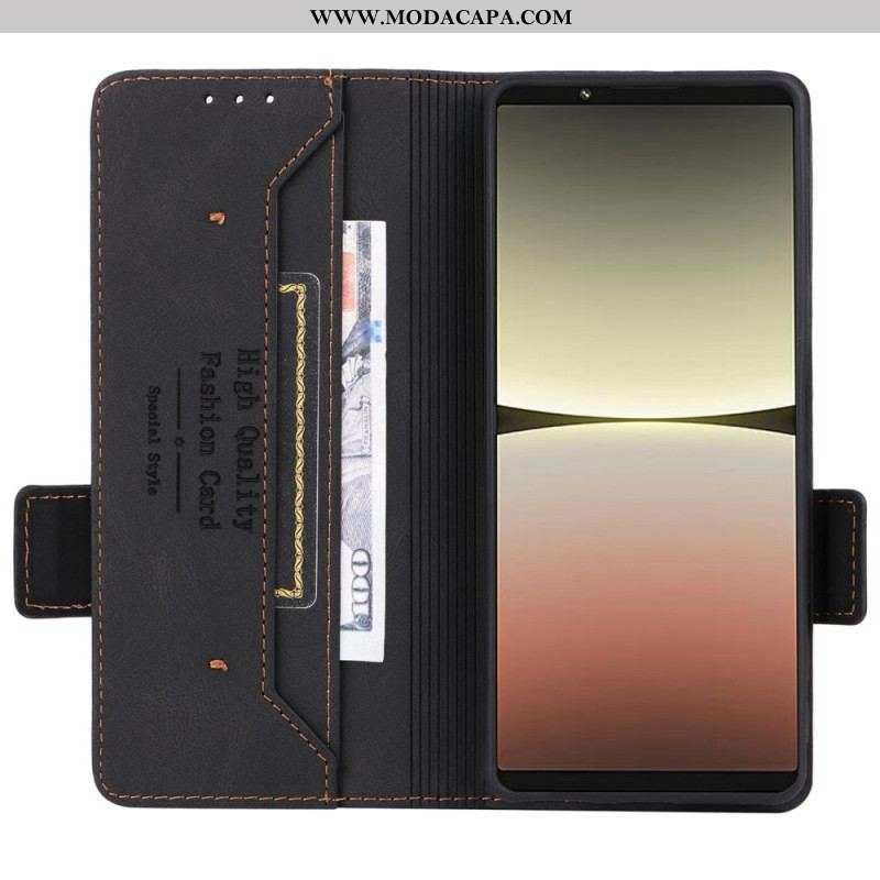 Capa Flip Para Sony Xperia 5 IV Elegância Sutil