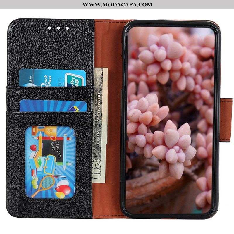 Capa Flip Para Sony Xperia 5 IV Couro Nappa Dividido