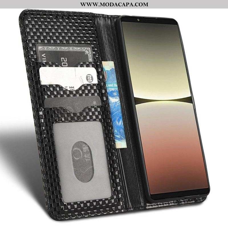 Capa De Celular Para Sony Xperia 5 IV Flip Texturizado