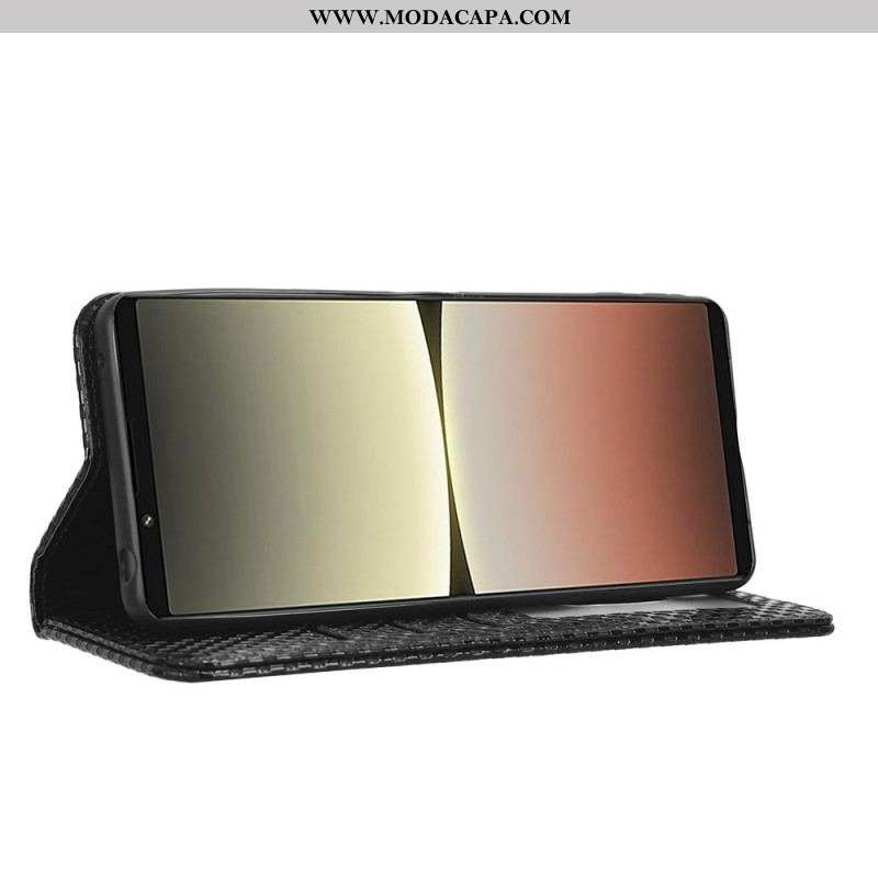 Capa De Celular Para Sony Xperia 5 IV Flip Texturizado