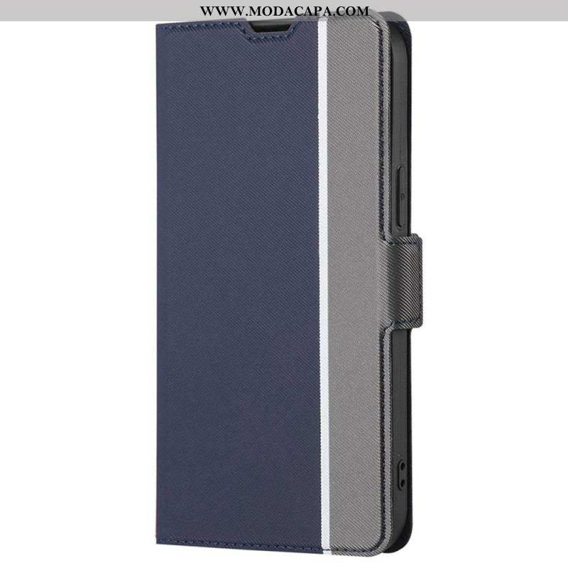 Capa De Celular Para Sony Xperia 5 IV Flip Bicolor Ultra Fino