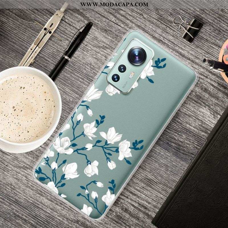 Capa Para Xiaomi 12 / 12X Flores Brancas