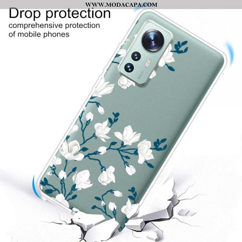 Capa Para Xiaomi 12 / 12X Flores Brancas