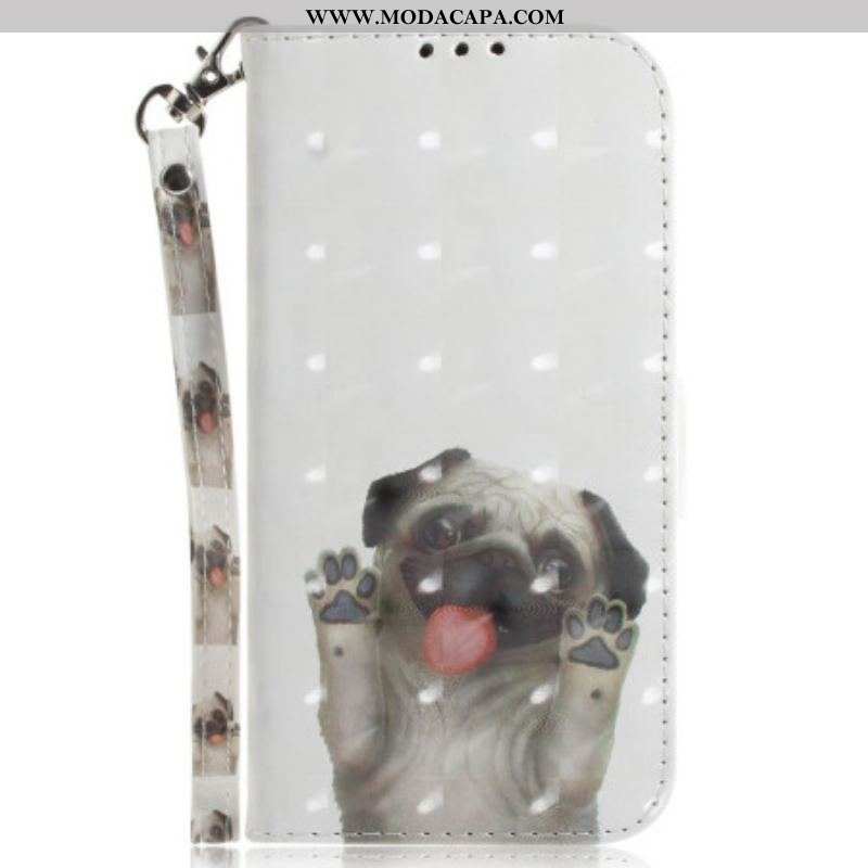 Capa Flip Para Xiaomi 12 / 12X De Cordão Tanga Pug