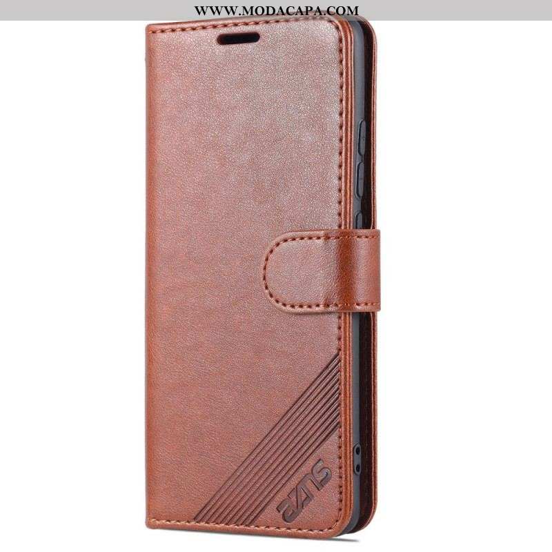 Capa De Couro Para Xiaomi 12 / 12X Couro Sintético Azns