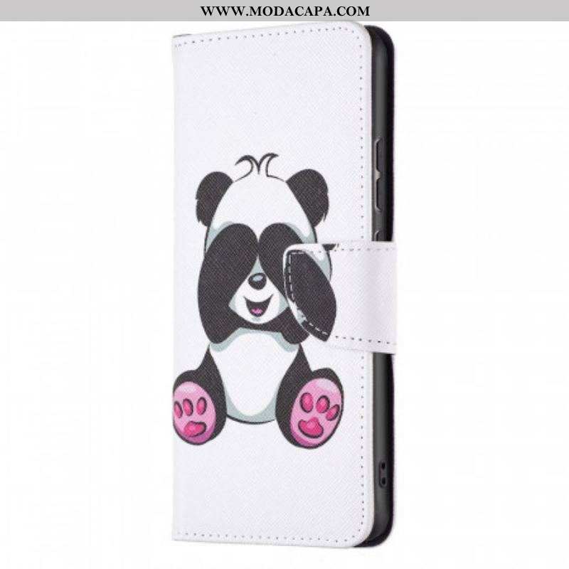 Capa Folio Para Xiaomi 12 / 12X Panda Divertido