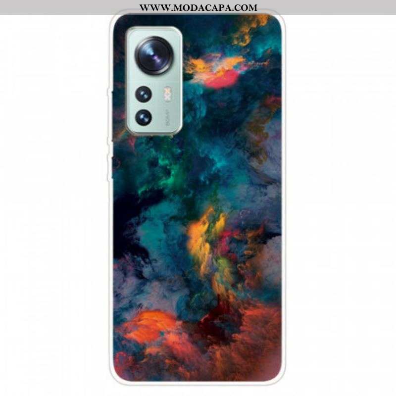 Capa Para Xiaomi 12 / 12X Silicone Nuvem Colorida