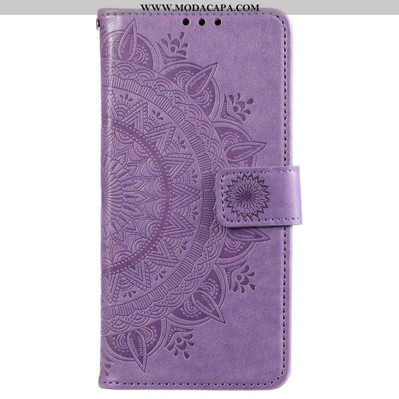 Capa Em Pele Para Xiaomi 12 / 12X Mandala Do Sol