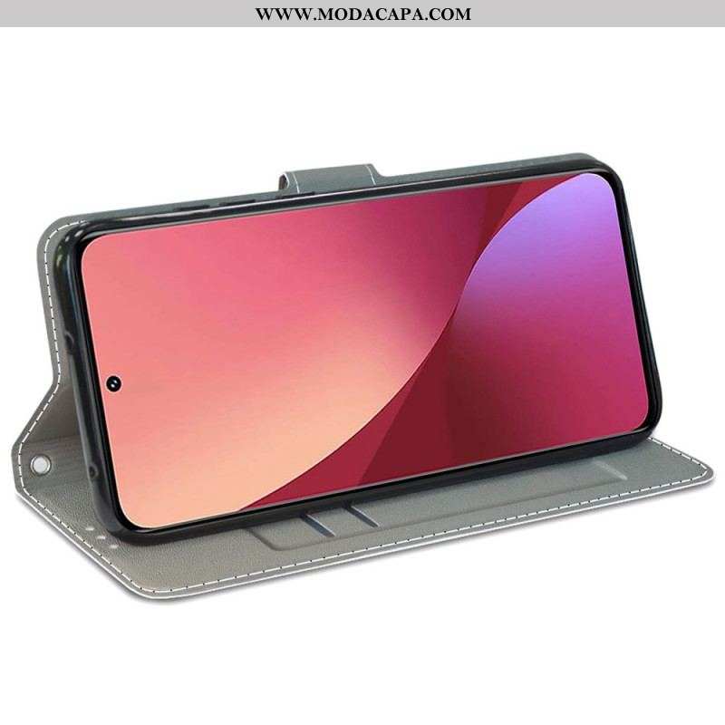 Capa De Couro Para Xiaomi 12 / 12X De Cordão Fio Dental