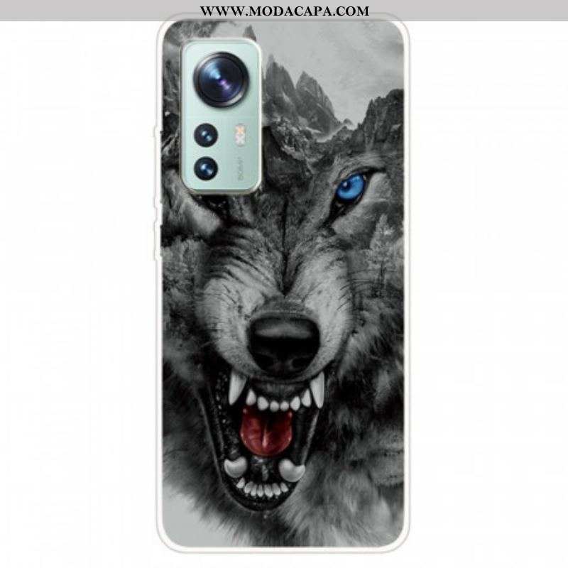 Capa De Celular Para Xiaomi 12 / 12X Lobo Selvagem De Silicone