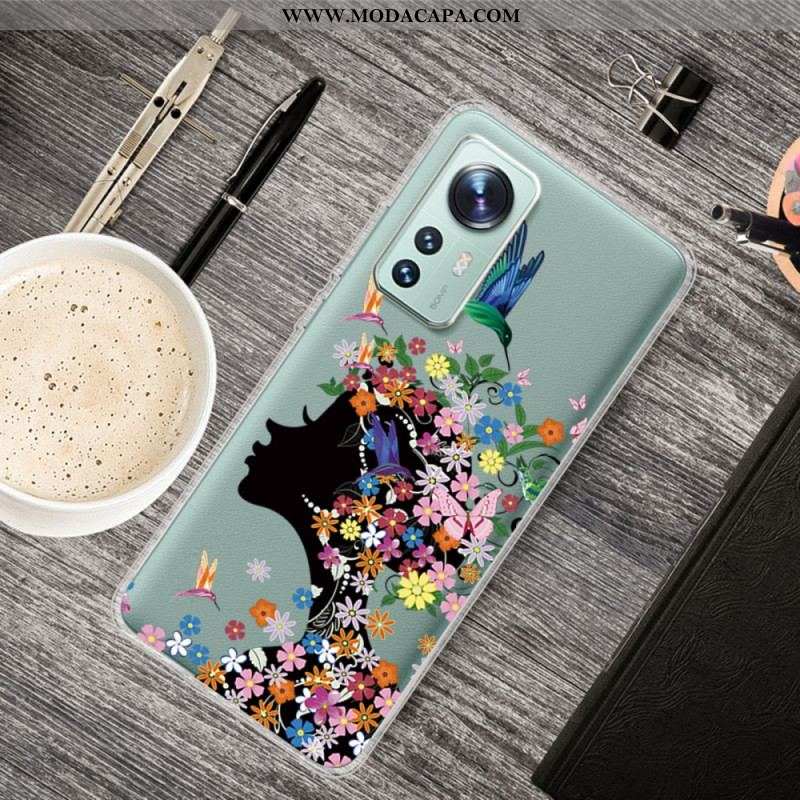 Capa De Celular Para Xiaomi 12 / 12X Linda Cabeça De Flor