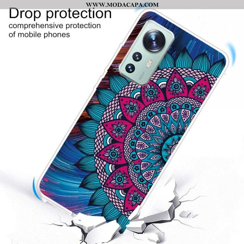 Capa Para Xiaomi 12 / 12X Mandala De Silicone