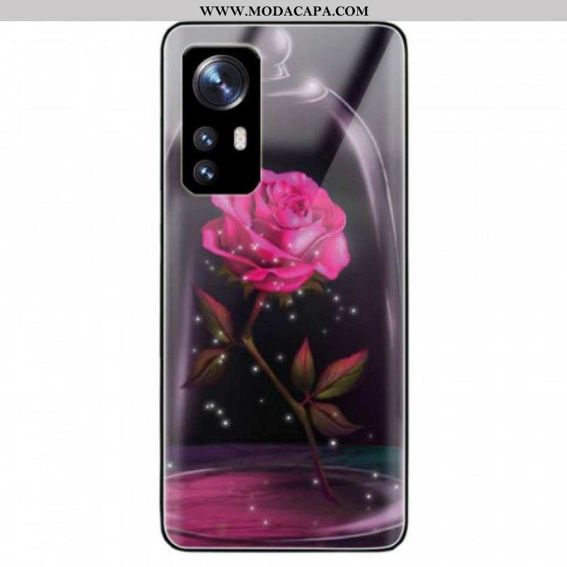 Capa Para Xiaomi 12 / 12X Vidro Temperado Rosa Mágico