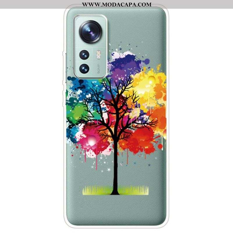 Capa Para Xiaomi 12 / 12X Aquarela Árvore