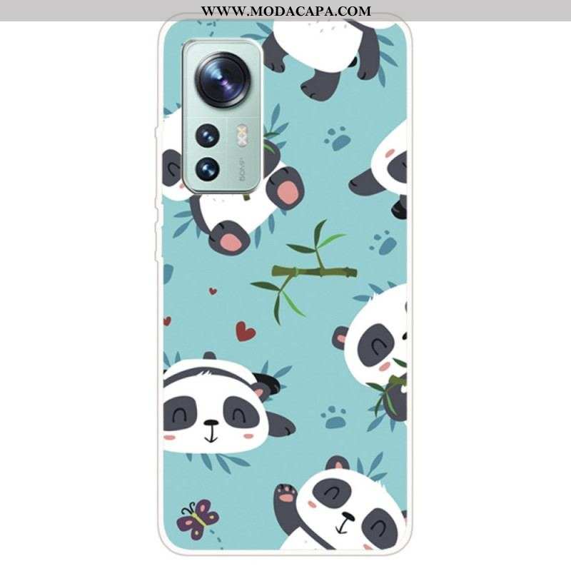 Capa De Celular Para Xiaomi 12 / 12X Bando De Pandas De Silicone