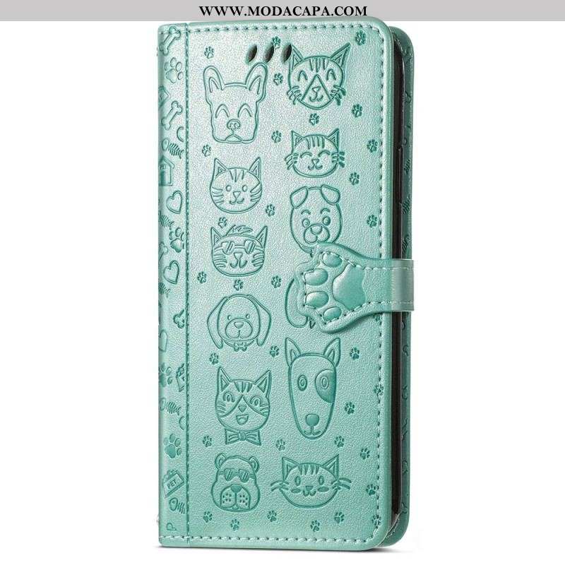 Capa Flip Para Xiaomi 12 Lite Animais Animados