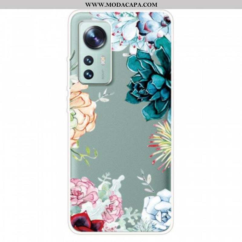 Capa Para Xiaomi 12 Pro Flores Silvestres De Silicone