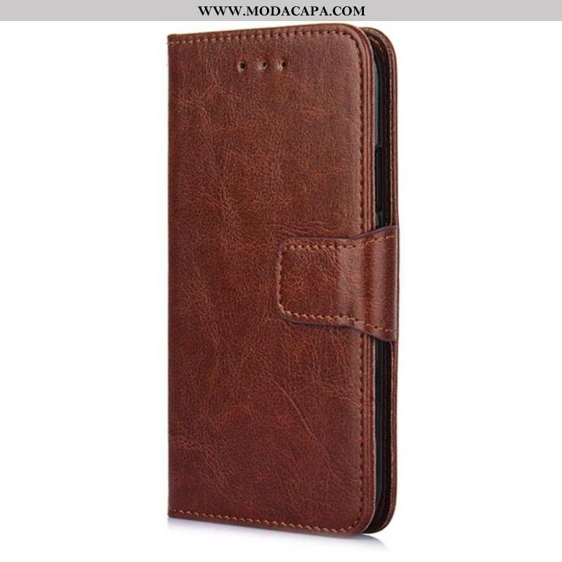 Capa Flip Para Xiaomi 12 Pro Estilo Vintage De Couro