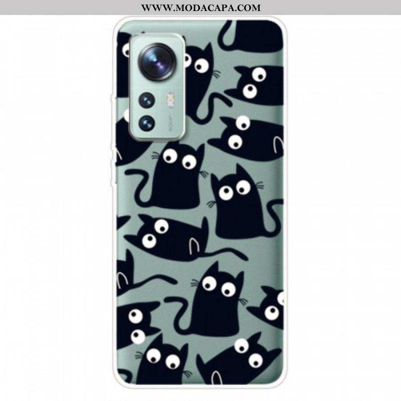 Capa Para Xiaomi 12 Pro Gatos Pequenos De Silicone