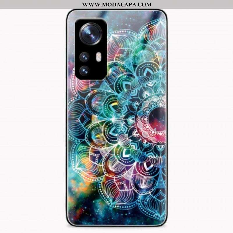 Capa Para Xiaomi 12 Pro Mandala Vidro Temperado