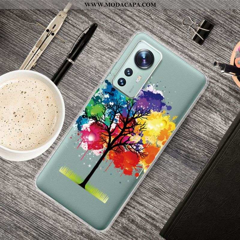 Capa De Celular Para Xiaomi 12 Pro Silicone De Árvore Colorida