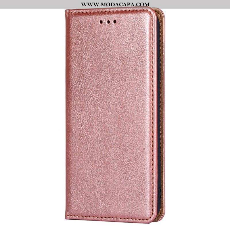 Capa De Celular Para Xiaomi 12 Pro Flip Costura De Couro Falso