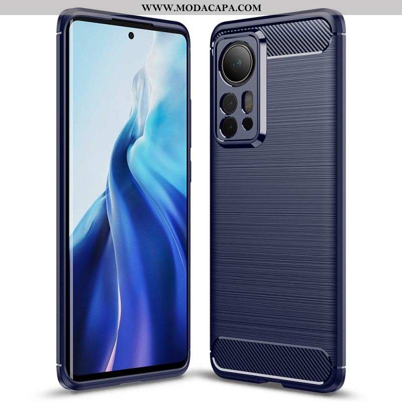 Capa Para Xiaomi 12 Pro Fibra De Carbono Escovada