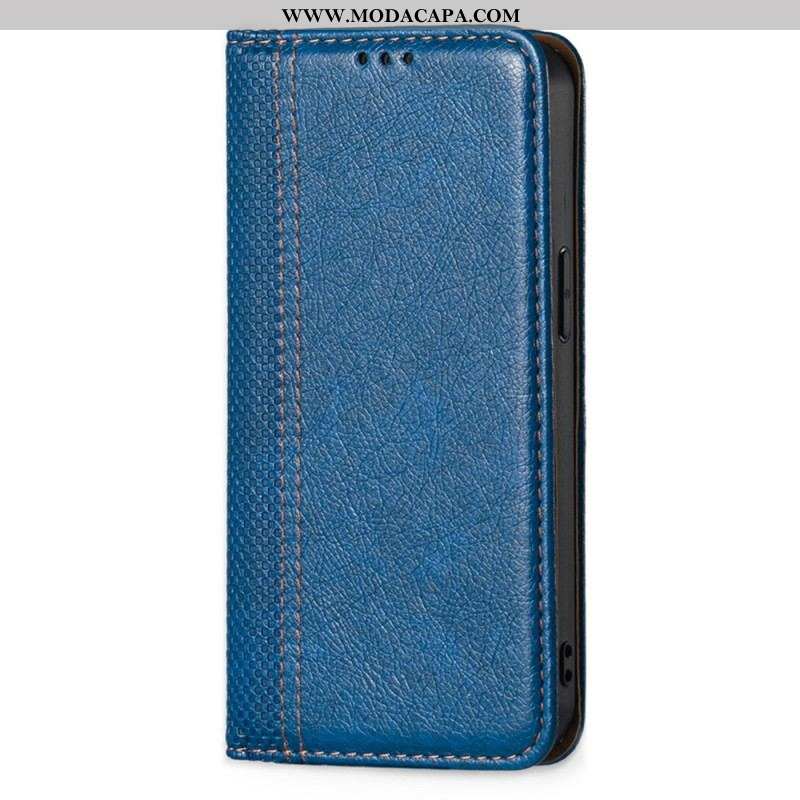 Capa De Celular Para Xiaomi 12 Pro Flip Efeito Couro Vintage