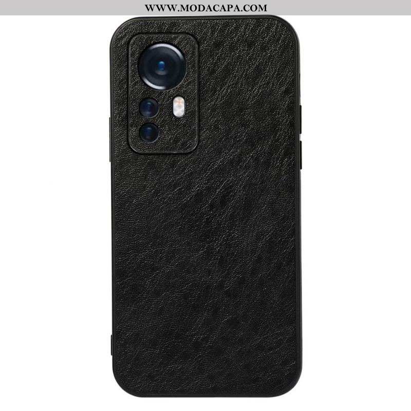 Capa Para Xiaomi 12 Pro Elegância Efeito Couro