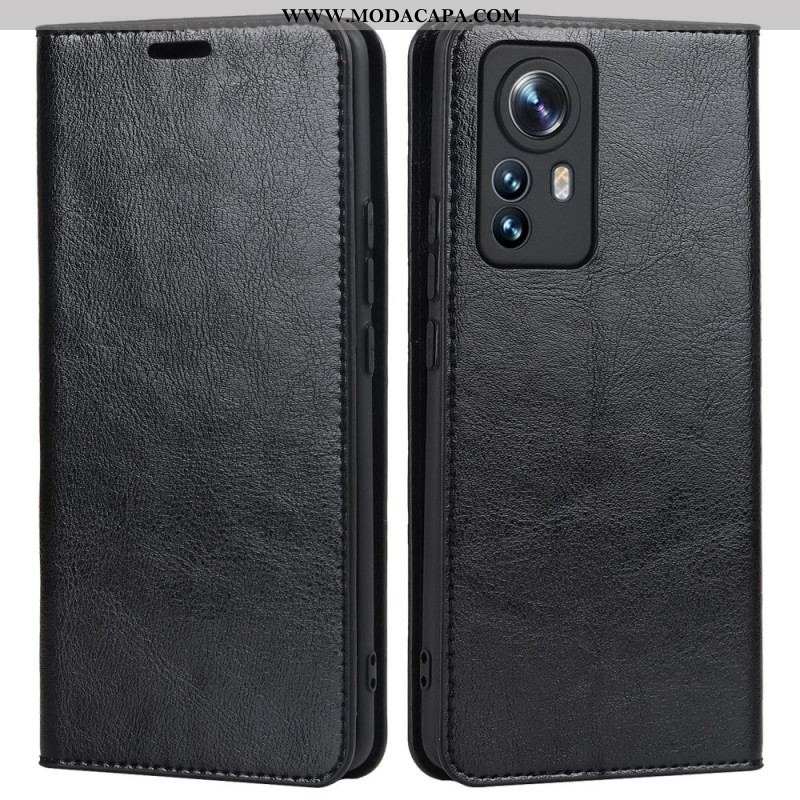 Capa De Celular Para Xiaomi 12 Pro Flip Couro Legitimo