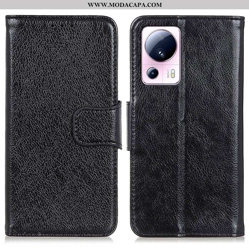 Capa De Couro Para Xiaomi 13 Lite Couro Napa Rachado