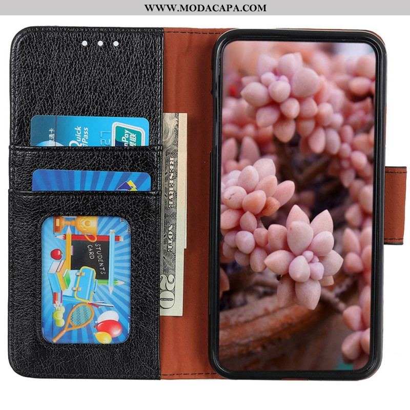 Capa De Couro Para Xiaomi 13 Lite Couro Napa Rachado