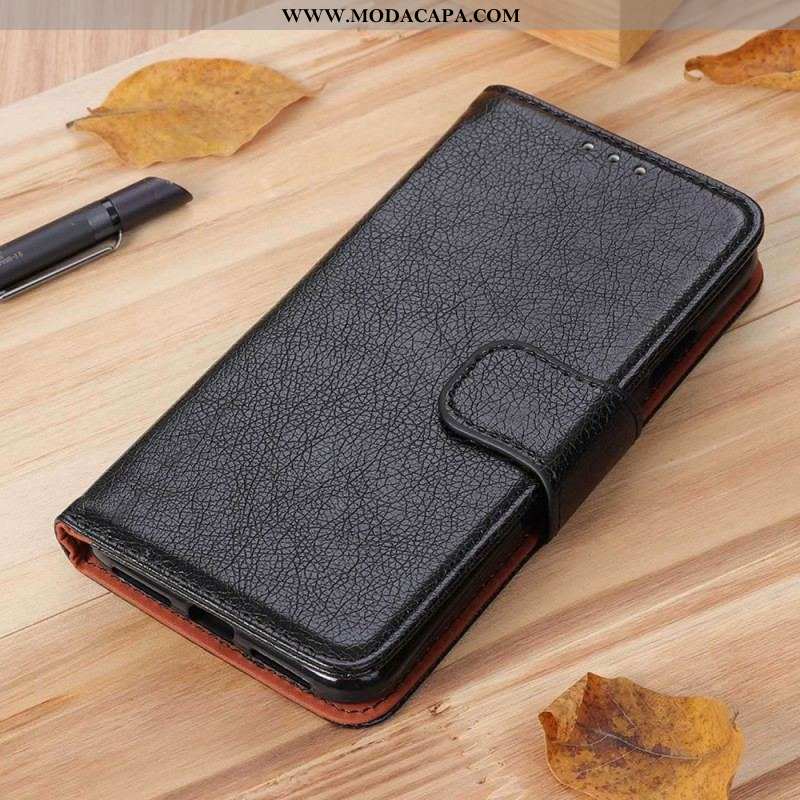 Capa De Couro Para Xiaomi 13 Lite Couro Napa Rachado