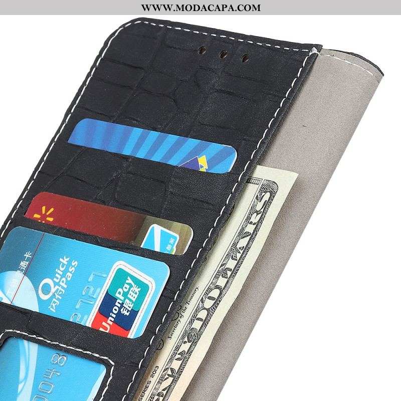 Capa De Couro Para Xiaomi 13 Lite Crocodilo