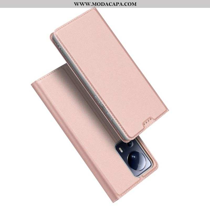 Capa De Celular Para Xiaomi 13 Lite Flip Skin-pro Series Dux Ducis