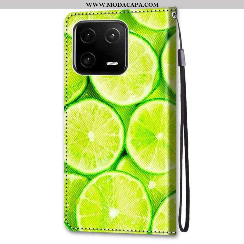 Capa De Couro Para Xiaomi 13 Pro Limão