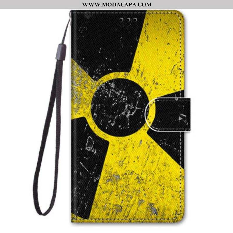 Capa Em Pele Para Xiaomi 13 Pro Amarelo E Preto