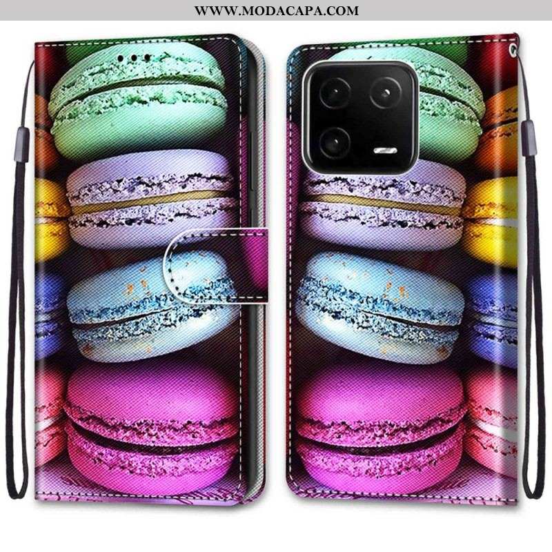 Capa De Couro Para Xiaomi 13 Pro Macarons