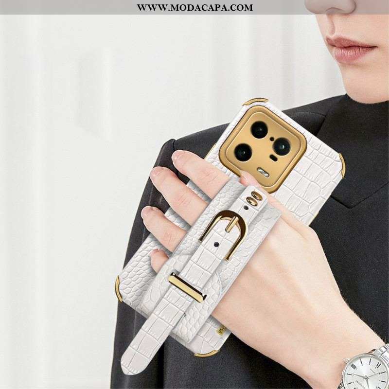 Capa Para Xiaomi 13 Pro Alça Croco