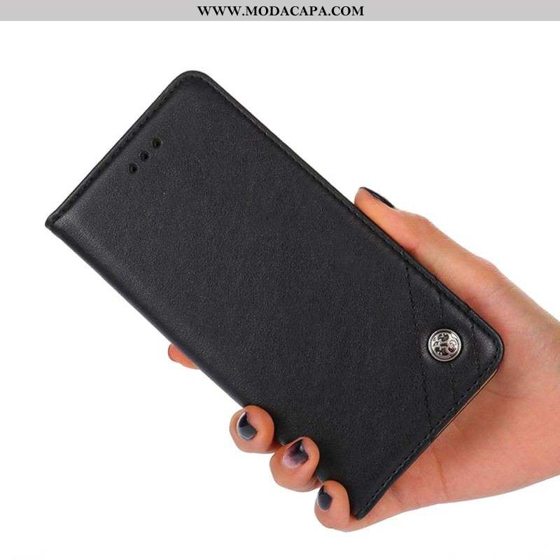 Capa De Celular Para Xiaomi 13 Pro Flip Rebites Decorativos