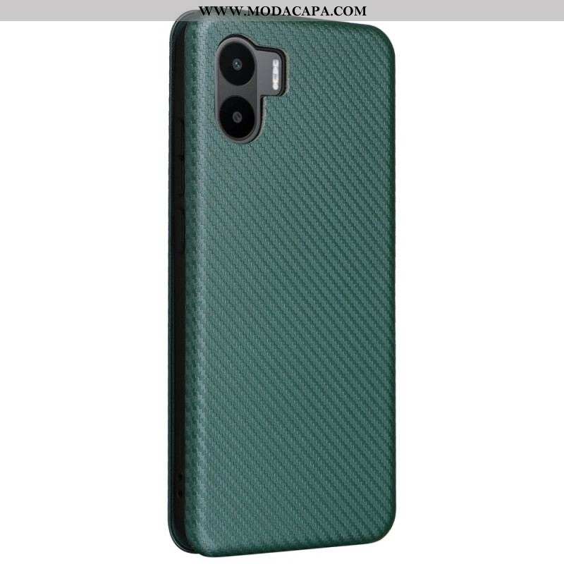 Capa De Celular Para Xiaomi Redmi A1 Flip Fibra De Carbono