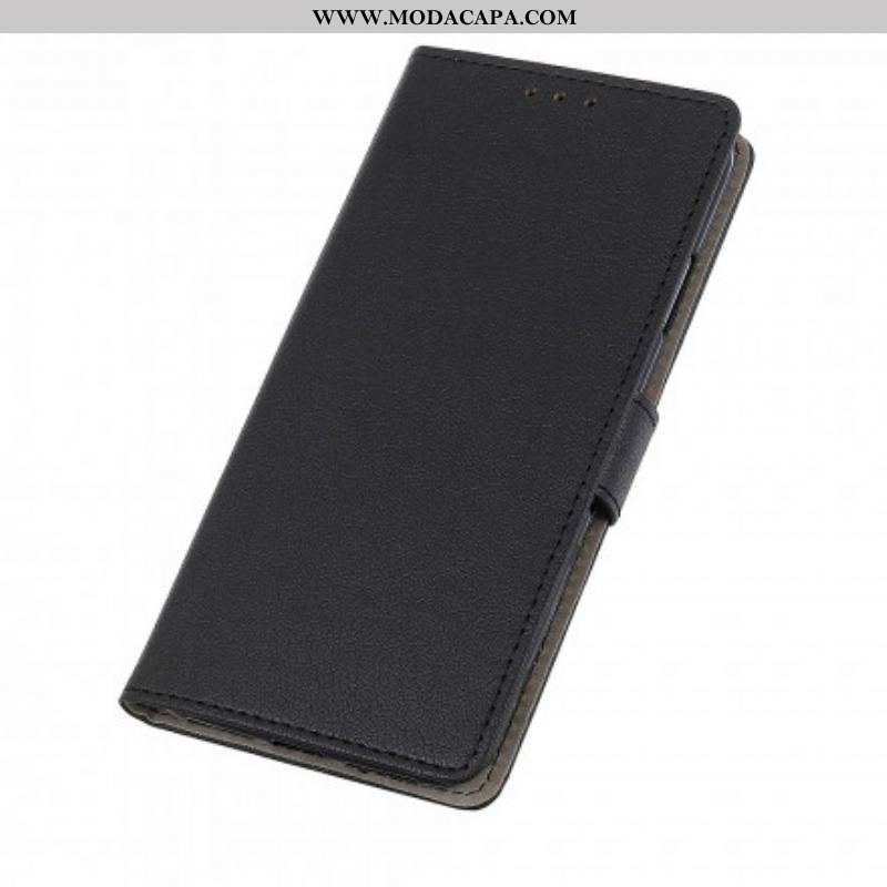 Capa De Couro Para Xiaomi Redmi Note 10 / 10S Couro Falso Clássico