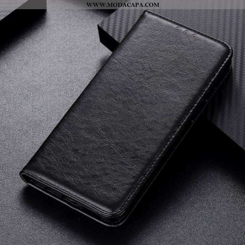 Capa De Celular Para Xiaomi Redmi Note 10 / 10S Flip Efeito Couro Texturizado