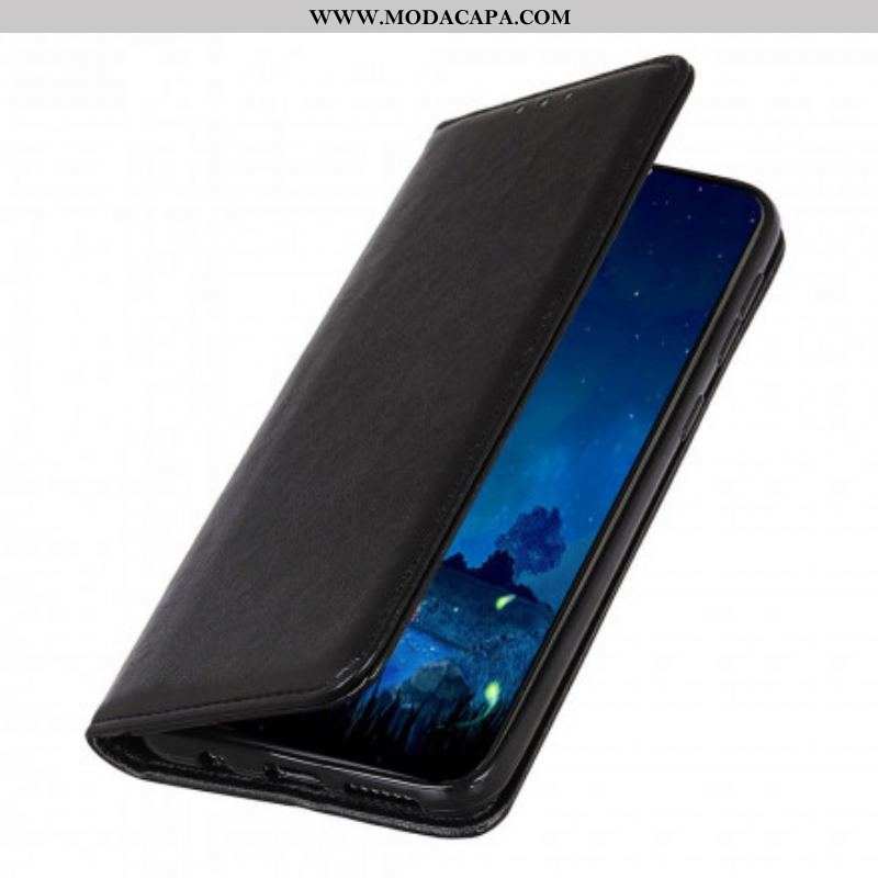 Capa De Celular Para Xiaomi Redmi Note 10 / 10S Flip Efeito Couro Texturizado