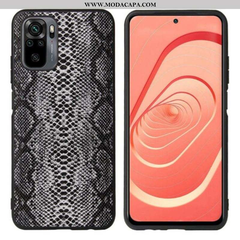 Capa Para Xiaomi Redmi Note 10 / 10S Efeito Pele De Cobra